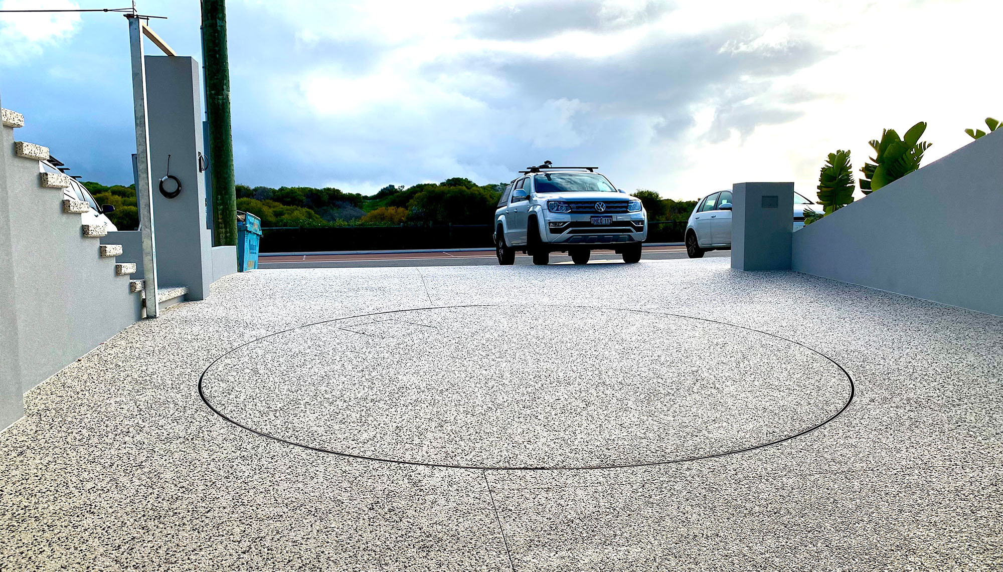 Residential Driveway Turntable Installation